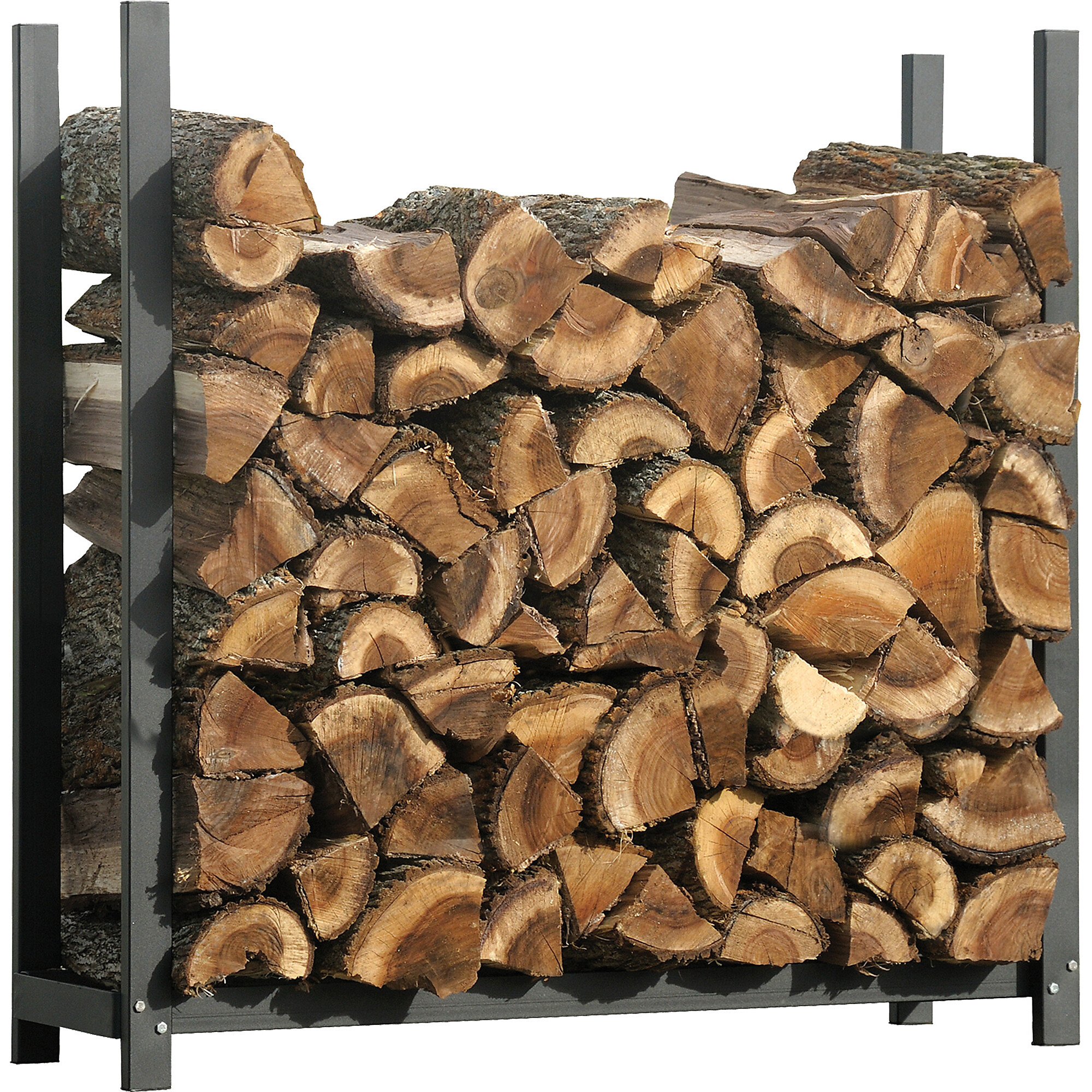 ShelterLogic Ultra Duty Firewood Rack - 4ft., 16-Ga. Steel, Black, Model# 90471
